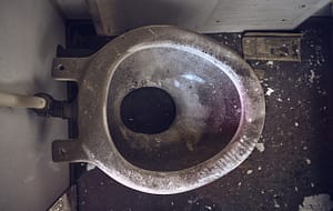 dirty toilet